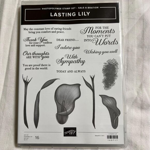 Stampin Up! Lasting Lily Photopolymer Set Flowers Sympathy Encouragement Spring - Picture 1 of 4
